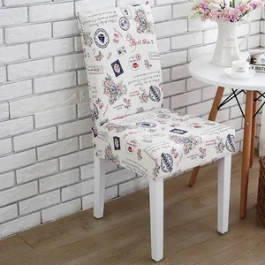 Wholesale dining chair table cover set-Floral Print Chair Cover Dining Table Chair Covers Spandex Stretch Elastic Europe Style Anti-dirty Removable chair cover