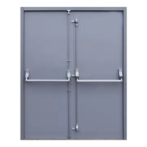 Ligne de production coupe-feu Vente en gros Design moderne Norme internationale européenne Double <span class=keywords><strong>porte</strong></span> en acier Surface ouverte battante - Product Image 1