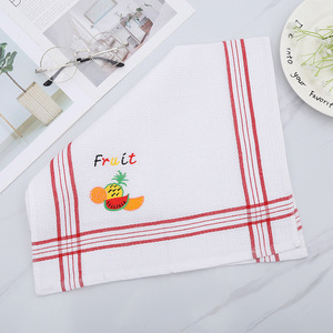 Bonita Toalla de Té Bordada con Diseño de Panal de Abeja 38x64cm, Paño de Mesa Absorbente de Poliéster y Algodón Tipo Waffle para Ceremonia del Té - Product Image 2