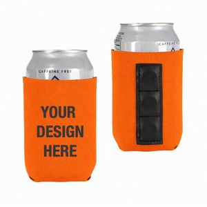 Custom Logo Magnetic Neoprene <b>Stubby</b> <b>Holder</b> Collapsible Can Cooler Sleeve for Promotional Activities - Product Image 1