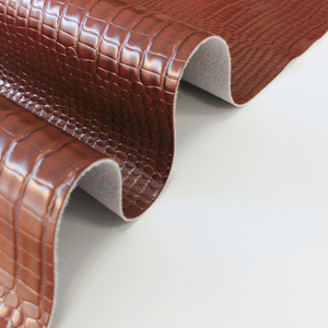 Glossy Embossed Crocodile Texture Faux <strong>Leather</strong> Roll Synthetic <strong>Leather</strong> Crafts <strong>Fabric</strong> for Wallets Key Chains Handbags - Product Image 5