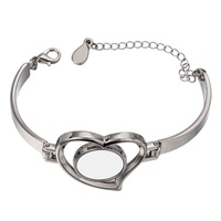 Bracelets vierges en alliage de zinc pour sublimation, faits à la main, bijoux d'amour, cadeaux personnalisés DIY pour activités promotionnelles