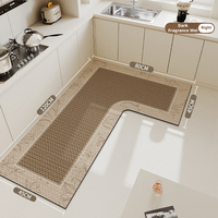Tapis de cuisine en diatomite en forme de L personnalisé, antidérapant, résistant à l'huile, absorbant, séchage rapide, découpable, pour la maison