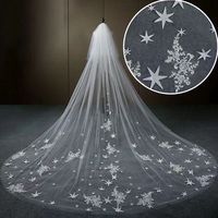 Vente en gros de haute qualité élégant hijab châles couleur unie dentelle blanc court accessoires de mariage voile