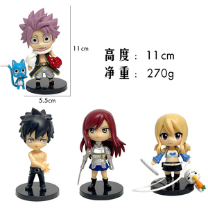 Figurines <span class=keywords><strong>Manga</strong></span> Fairy Tail Natsu Lucy Erza Gray 11CM (Lot de 4) – Figurines Anime PVC – Jouets de Jeu Gachapon Surprise - Product Image 3