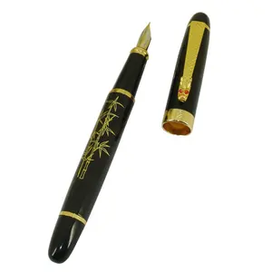 ACMECN China Elements Dragon Clip Fountain Pen 46g Metal Heavy Pen 0.5mm Nib Black MB style Calligraphy Pen