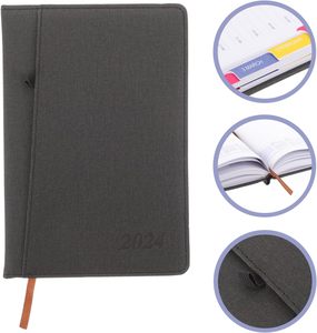 Best Quality Promotional A5 Composition Pocket <b>Diary</b> Thermal Binding Hardcover Kraft Paper Cute School Leather Notebooks in Bulk - Product Image 5