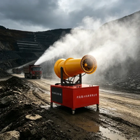 Canon à brouillard d'ingénierie de 60 m pour la réhabilitation des canalisations et des regards, contrôle de la poussière avec conception de remorquage compacte
