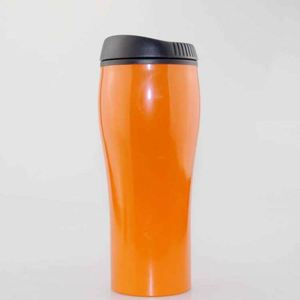 Orange Stainless Steel Tumbler Lid Vacuum Insulated Travel Mug Modern Minimalist Design 6-12 Hours Thermal Performance - Product Image 1