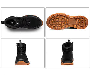 Chaussures de sécurité unisexes anti-éclatement, anti-perforation, à lacets, pour usage industriel, semelle extérieure en EVA antidérapante, embout composite, anti-odeur, en maille - Product Image 6