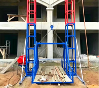 Monte-charge de chantier à cage simple de 1 tonne, élévateur de matériaux pour chantier