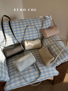 Borsa a secchiello in morbida pelle martellata 2026 SS da donna, borsa a tracolla retrò anni '90, borsa a tubo casual per il weekend, fornitore all'ingrosso - Product Image 1