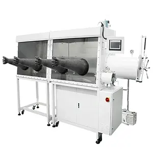 Double Working Station Glove Box with Stainless Steel with Integrated Gas Purifier System for Battery Research