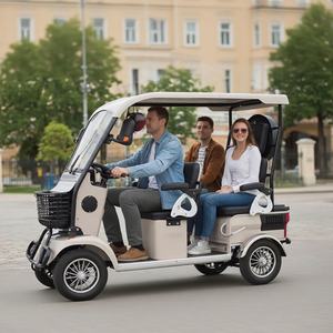 Voiturette de golf Holladay 800W 60V à <span class=keywords><strong>4</strong></span> roues, scooter électrique longue portée avec toit et espace de chargement, quadricycle à <span class=keywords><strong>4</strong></span> roues pour le shopping - Product Image 1
