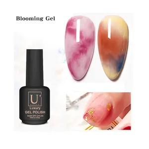 Custom Label Transparent Blooming Gel mixing any color gel soak off uv led blossom halo gel for nail art beauty
