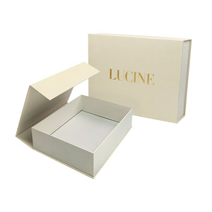 Cuốn sách Tùy chỉnh hình dạng hộp sang trọng bao bì tùy chỉnh lá vàng logo trắng cứng nhắc từ mỹ phẩm Hộp quà tặng - Product Image 1