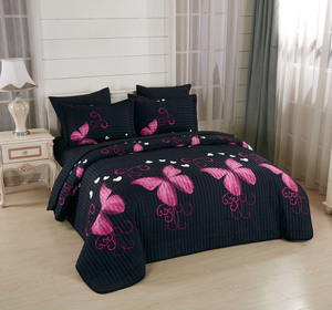 ผ้าคลุมเตียงพิมพ์ลายชุด6ชิ้นรวมผ้าห่มหนึ่งผืนผ้าปลอกหมอน2ใบและปลอกหมอน - Product Image 1