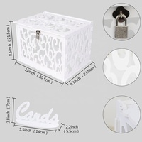 Boîte à Argent pour Fête d'Anniversaire et Mariage, Boîte Cadeau DIY en PVC avec Serrure, Fournitures de Décoration de Mariage
