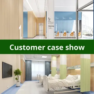 Pannello di parete antibatterico inorganico Pre-rivestito medicale impiallacciatura di legno decorativo ignifugo "pannello di" fuoco "per hotel medici - Product Image 4