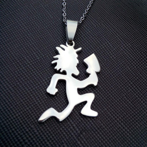 Collar con Colgante de Hombre Corriendo con Bolsa de Dinero, Collar Deportivo de Acero Inoxidable para Hombre, Joyería - Product Image 1