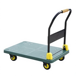 Carretilla de Mano Plegable de Alta Resistencia de 400 kg, 60x90 cm, Ruedas de Goma de 5 Pulgadas, Plataforma Compuesta, Carretilla Plegable Industrial - Product Image 1