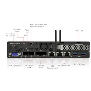 Servidor de Computación Diseñado para un Uso Específico ThinkSystem SE350, Servidor de 1 Socket con Procesador Intel Xeon D-2100 - Product Image 1