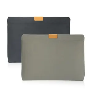 超细纤维衬里定制防震笔记本电脑袖套箱包便携式磁性按钮超薄笔记本电脑盖14-16英寸