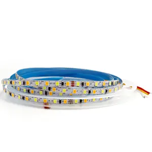 Wit + Warm Wit Kleurtemperatuur Verstelbare Dual Color Dc 24V 120Leds/M 5Mm Smd 2835 Cct Led Strip Dual Color Cct