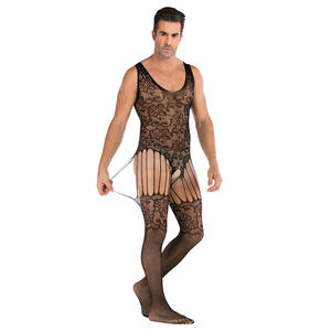 Nuevo Estilo Body para Hombre sin Mangas, Negro, con Abertura en la Entrepierna, Lencería Sexy para Hombre, Body Stocking - Product Image 4