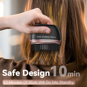 Cordless <strong>Hair</strong> <strong>Straightener</strong> Brush with Negative Ion <strong>Mini</strong> portable <strong>Hair</strong> <strong>Straightener</strong> Comb for Travel, Hot Brush <strong>Hair</strong> <strong>Straightener</strong> - Product Image 3