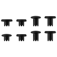 Noir 4 hauteurs 3 surfaces poignées ThumbsGear baguettes interchangeables bâtons de pouce analogiques capuchons pour contrôleur de bord PS5