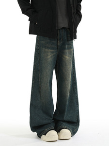 <span class=keywords><strong>2025</strong></span> Spring Herren Casual <span class=keywords><strong>Jeans</strong></span> Neue Baggy <span class=keywords><strong>Jeans</strong></span> im amerikanischen Stil für Herren Straight <span class=keywords><strong>Pants</strong></span> With Denim Fabric