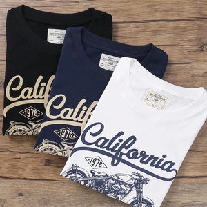 <span class=keywords><strong>T</strong></span>-<span class=keywords><strong>shirt</strong></span> de style d'é<span class=keywords><strong>t</strong></span>é à la mode rétro pour hommes, ample, à manches courtes, 100% coton, avec imprimé <span class=keywords><strong>moto</strong></span>. - Product Image 6
