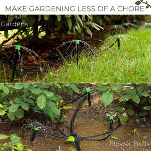 Kit de Sistema de Riego por Goteo Ajustable, PVC ABS Negro, 70L, para Jardín, Enfriamiento, Aspersor, Suministro Transfronterizo - Product Image 3