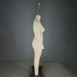 Forme standard de robe de soirée de Cage de corps complet de mannequin féminin avec les épaules pliables et la base mobile
