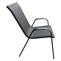 Chaise de patio en aluminium de style moderne, empilable et vendue en gros pour le jardin, la salle à manger et le mobilier de parc