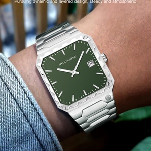 Reloj de Cuarzo Cuadrado para Hombre, Novedad 2025, 35MM, Ultrafino, Acero Inoxidable, Cristal de Zafiro Azul, Resistente al Agua 100M - Product Image 6
