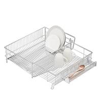 WIREKING Égouttoir à vaisselle extensible en acier inoxydable 304 de style coréen, organisateur de cuisine, rangement au-dessus de l'évier