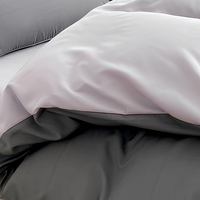 Parure de lit en coton lavé, couleur unie, housse de couette, style moderne et minimaliste, textile de maison pour chambre à coucher