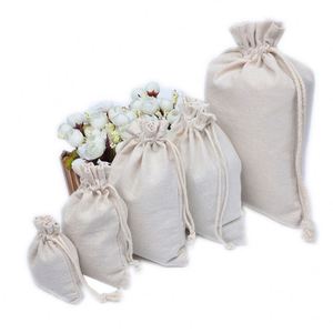 Sac fourre-tout en toile écologique en gros avec cordon de serrage en coton, motif logo, polyvalent pour le shopping, les cadeaux, la promotion, recyclable - Product Image 2