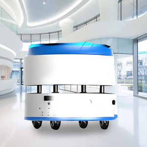 Intelligent Robotic Delivery Butler Autonomous Hotel Service Robot Motor 20kg Payload 0.9m/s Speed Two-<b>Drawer</b> Storage 6h - Product Image 1