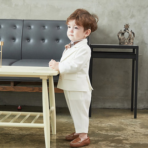 Boutique Formal Korean Children's Birthday Clothing Set Baby Flower <b>Boys</b> Gentleman Three-piece Party Wear Suit - Product Image 4