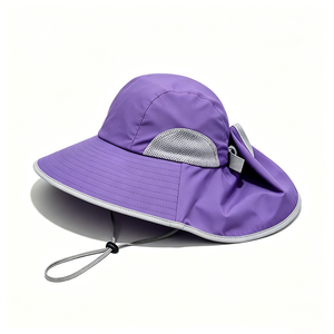 Chapeau de soleil unisexe UPF50+ à large bord, protection UV, maille respirante, chapeau bob d'extérieur avec sangle sous le menton, idéal pour la pêche, les sports et l'usage quotidien - Product Image 2