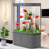 Décoration d'intérieur, aquarium en acrylique ovale rond, colonne, réservoir à poissons