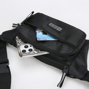 JINGPIN Men's And Women's Outdoor Sports Waist Bag Water Resistant Oxford Cloth Multi Layer Running Fanny Pack - Product Image 3
