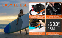 Pompe à air électrique portable haute capacité 120W 12V avec écran numérique pour bateau gonflable et planche à pagaie SUP