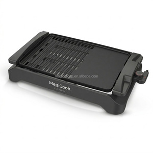 เตาบาร์บีคิวไฟฟ้าไร้ควัน สำหรับใช้ในบ้าน ขนาดใหญ่ แบบตั้งโต๊ะ 2000 วัตต์ เคลือบสารกันติด พร้อมถาดรองน้ำมันหยด ผู้ผลิต OEM - Product Image 1
