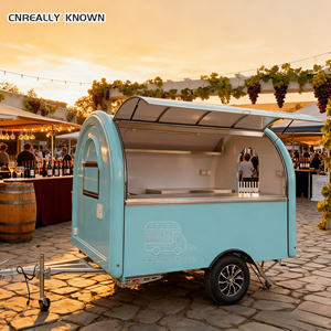2025 Luxury Mobile <b>Car</b> Street Food Van Ice Cream Trailer with Full Kitchen Fiberglass Snack Food Chips for Sale - Product Image 1