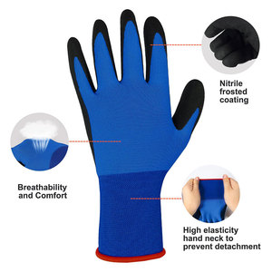 新しいナイロンニトリルつや消しコーティング手袋工場作業耐摩耗性と滑り止め作業労働保護作業 - Product Image 2