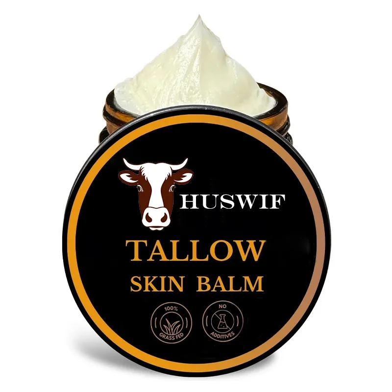 유기 휘핑 Tallow 스킨 크림 100% 잔디 먹이 쇠고기 Tallow 휘핑 밤 전신 및 얼굴 민감한 피부를위한 보습